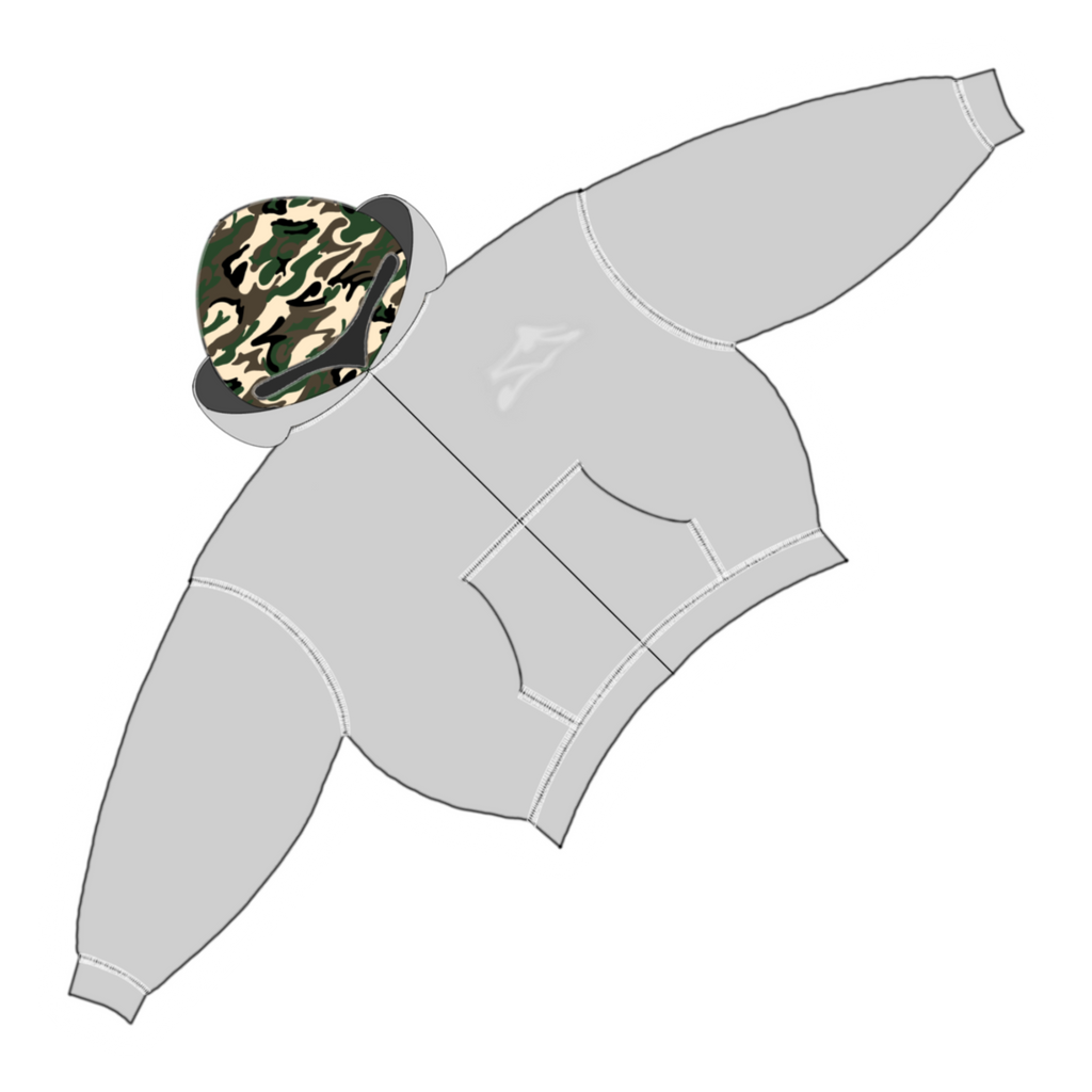DBL HOOD ZIP UP [SS-CAMO/GREY]