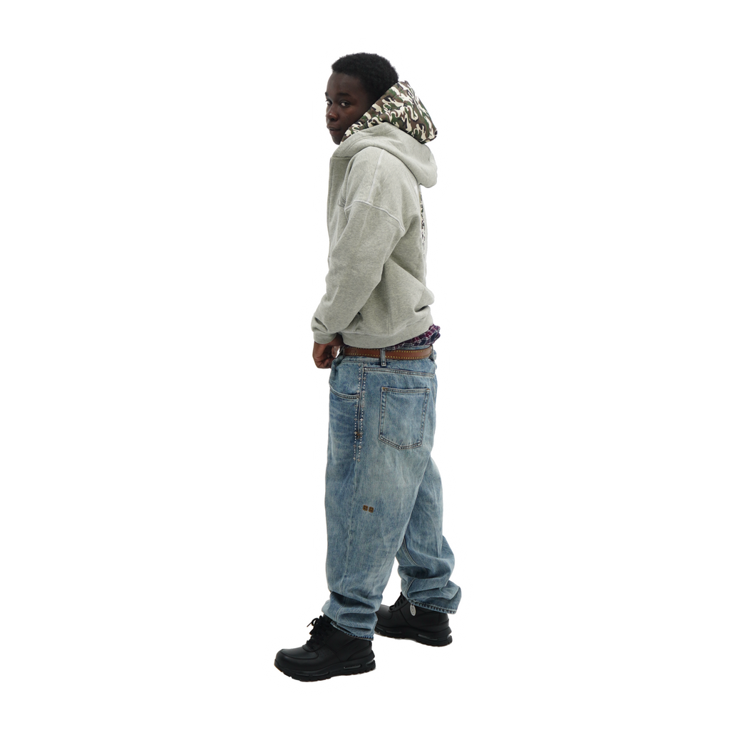 DBL HOOD ZIP UP [SS-CAMO/GREY]