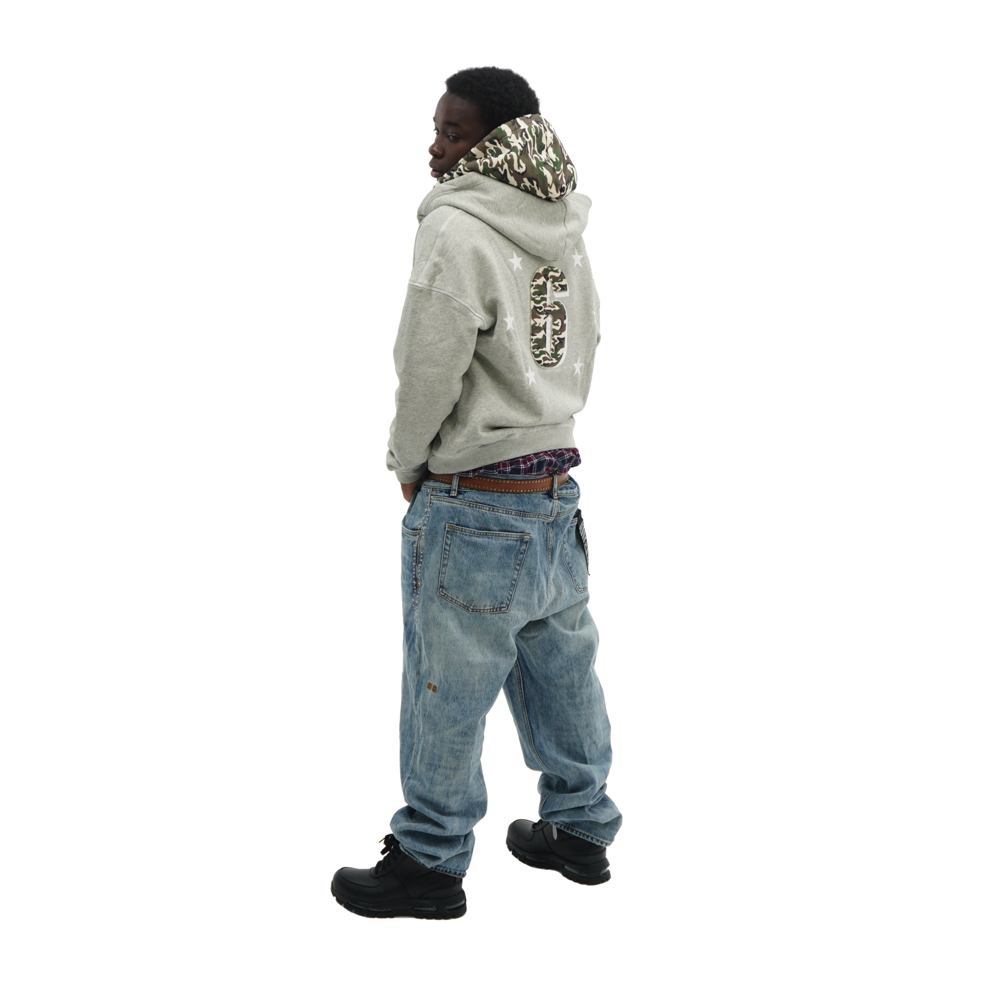 DBL HOOD ZIP UP [SS-CAMO/GREY]